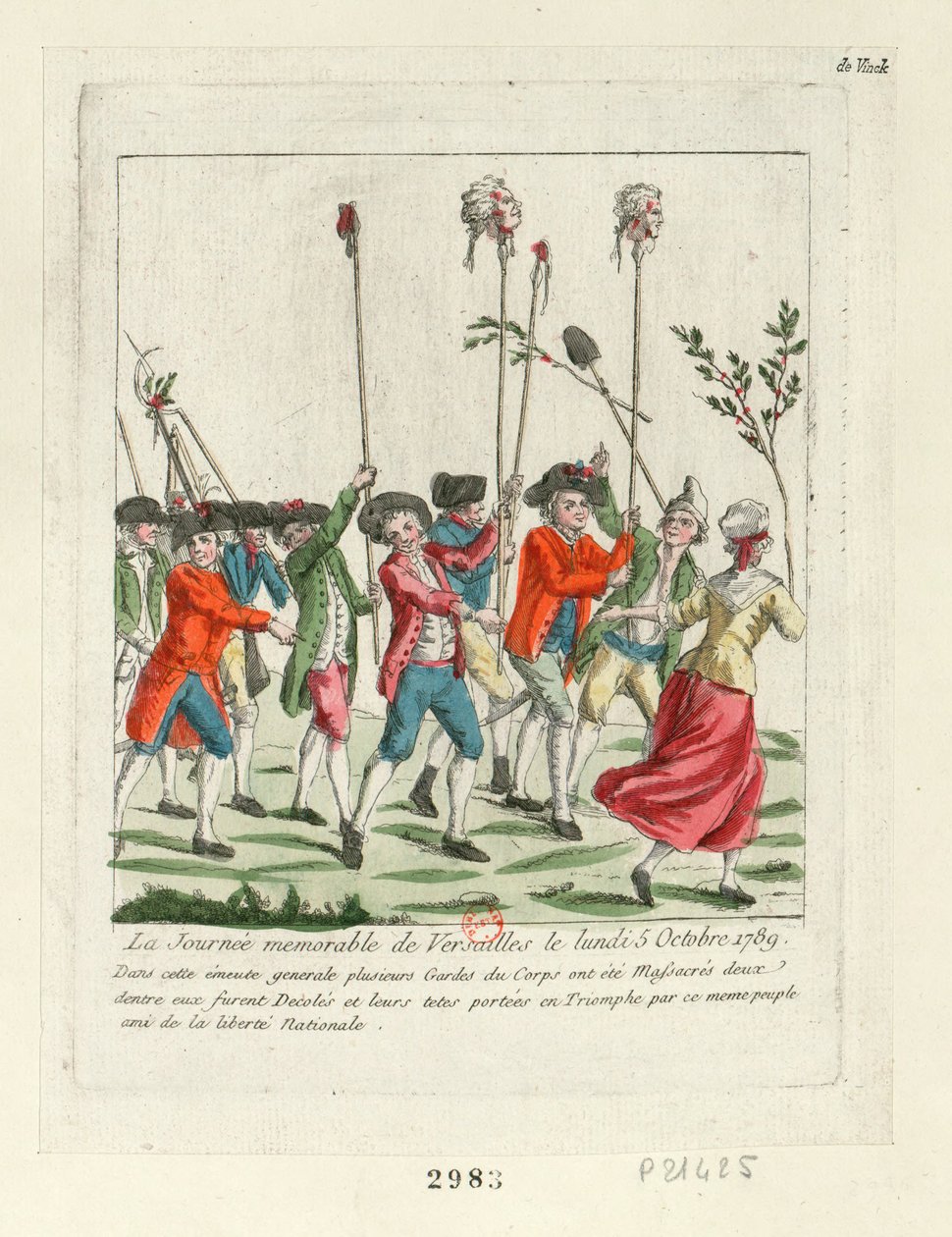 En minnesvärd dag i Versailles, 1789, 1789. av Unbekannt