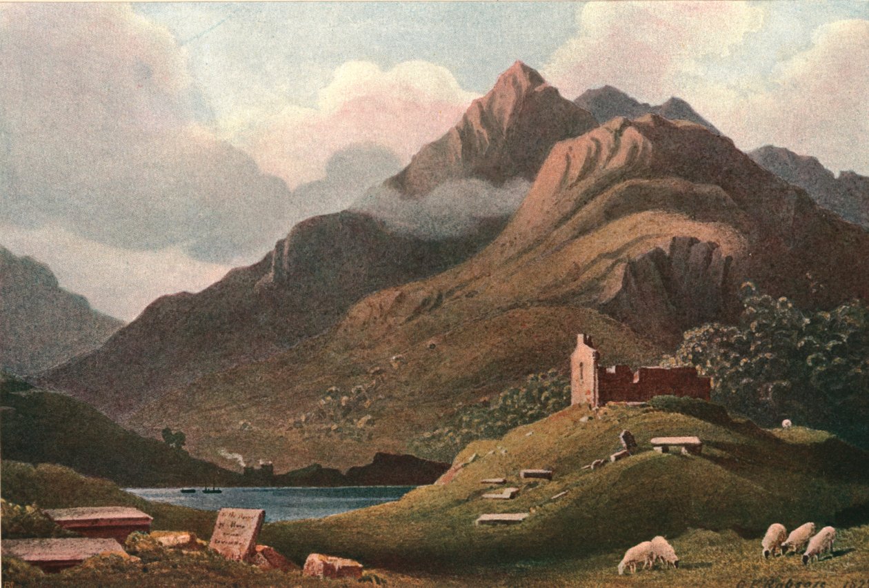 Ett bergslandskap - Ben Lomond, c1900. av Unbekannt