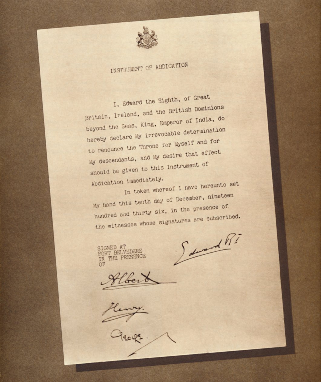 A Reign Ended, 1936 1937 av Unbekannt