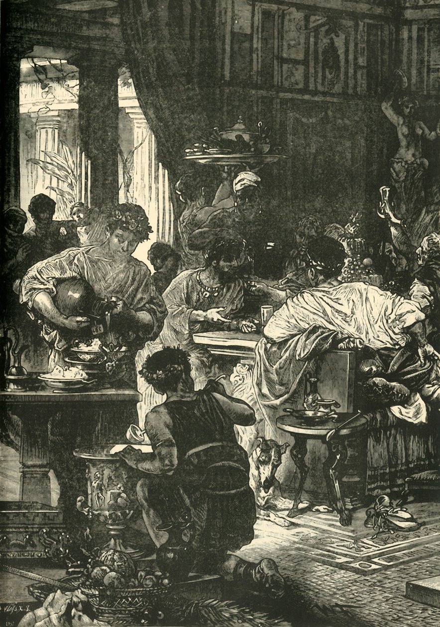 En romersk bankett, 1890. av Unbekannt