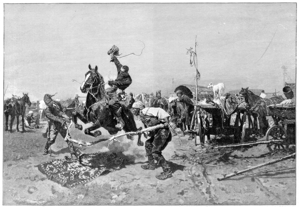 En rysk hästmässa, 1894 av Unbekannt