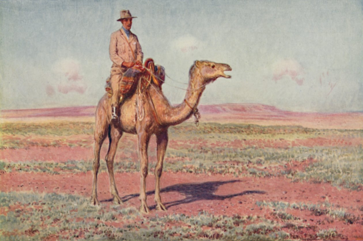 En scen i centrala Australien, 1923. av Unbekannt
