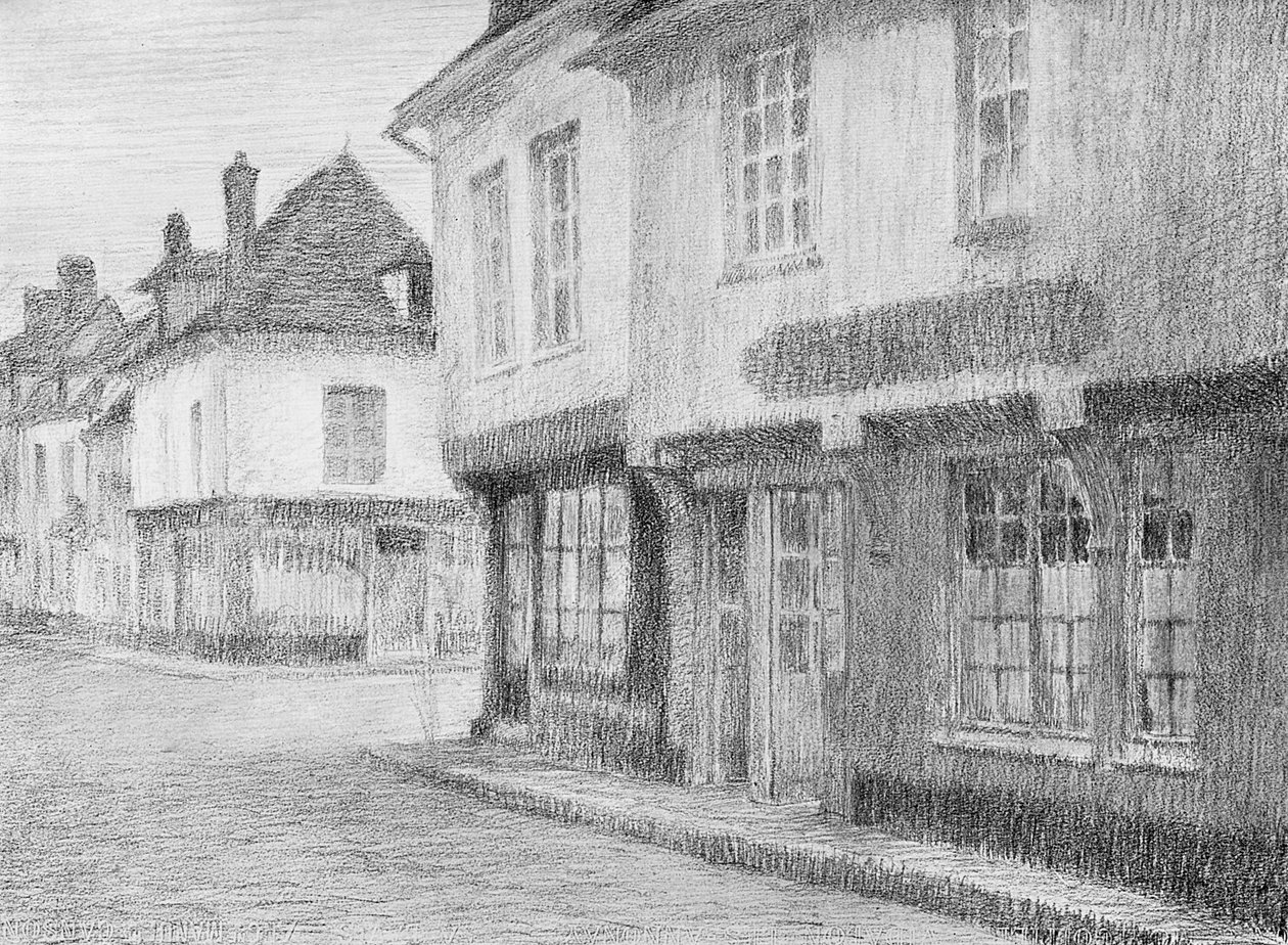 En gata i Beauvais, 1901 av Unbekannt