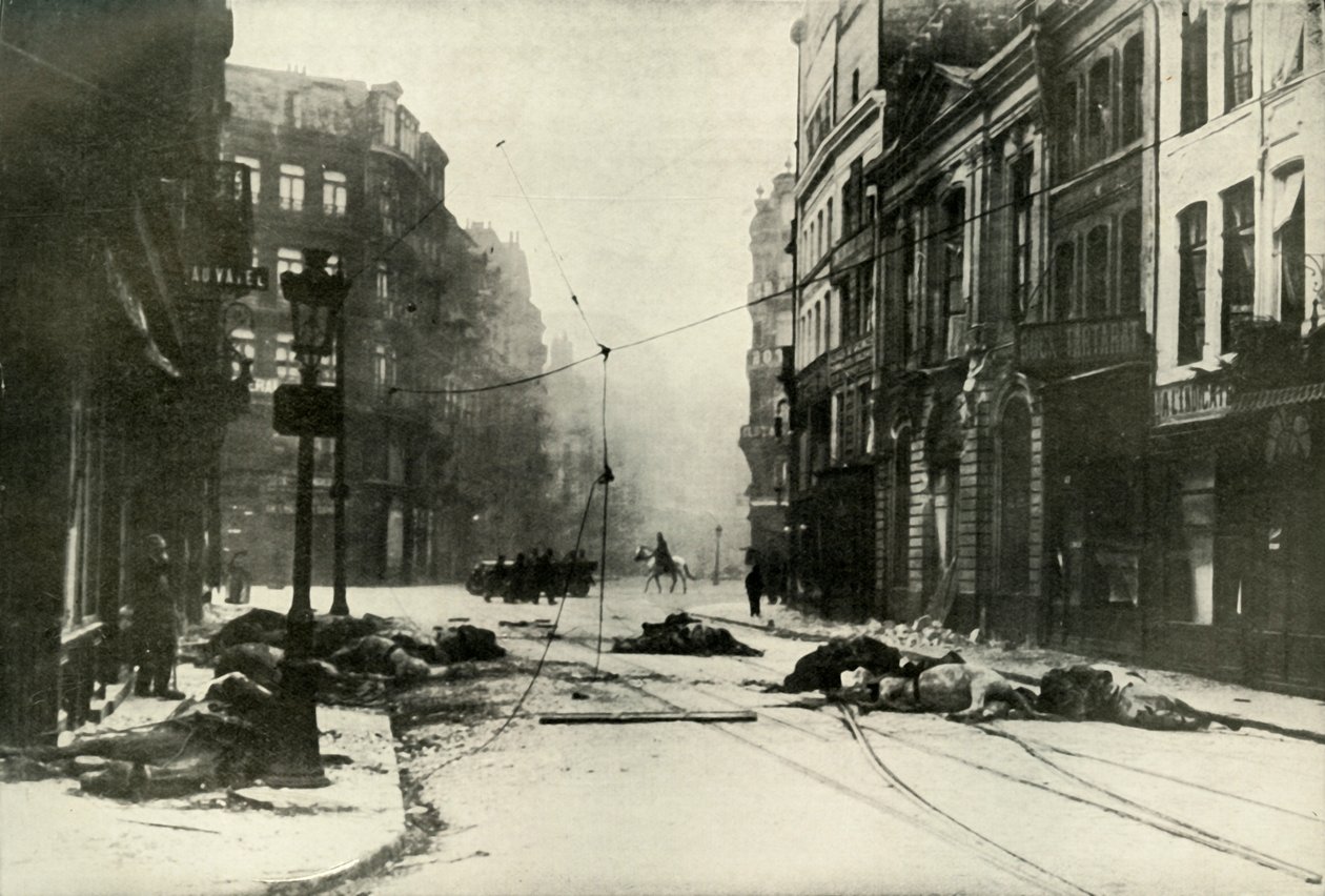 En gata i Lille, 1919. av Unbekannt