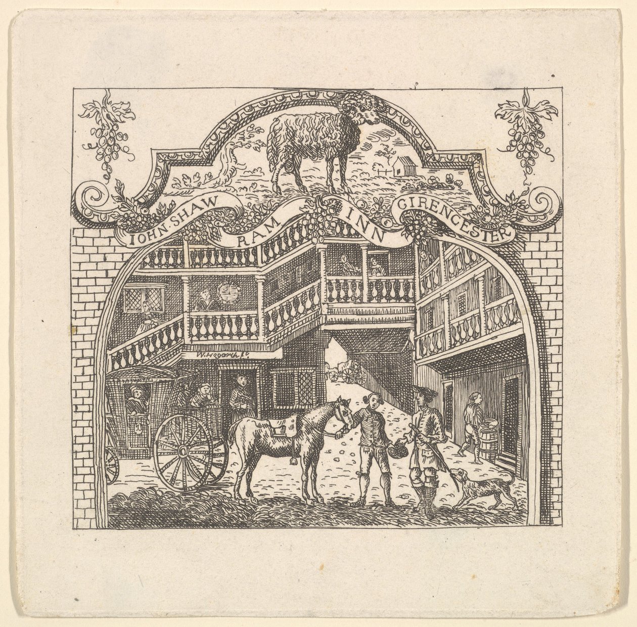 Ett krogkort för John Shaw, 1790-talet. av Unbekannt
