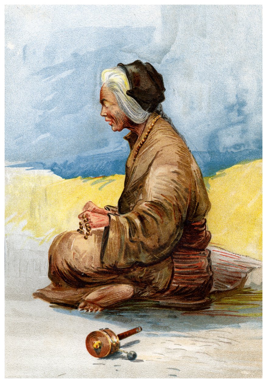 En tibetansk spåkvinna, 1898 av Unbekannt