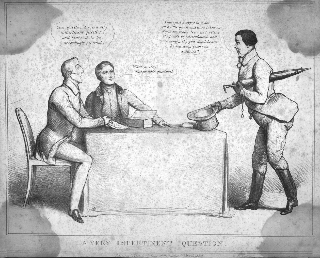En mycket viktig fråga., 1830 av Unbekannt