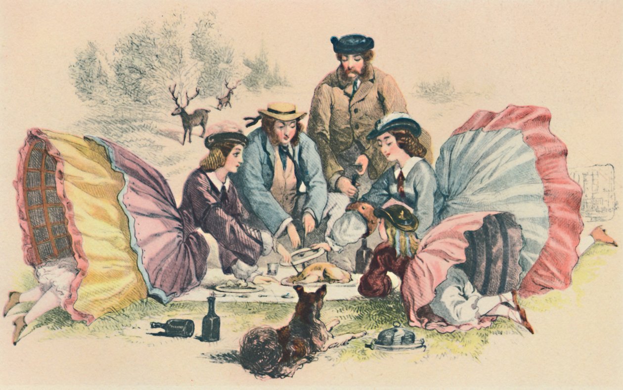 En viktoriansk picknick, c1860, 1944. av Unbekannt