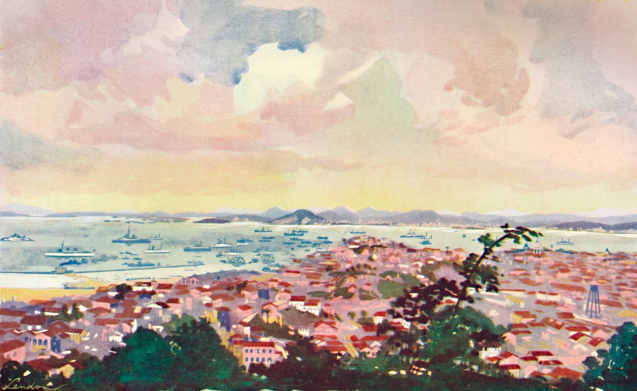 Utsikt över Rio och bukten, 1914. av Unbekannt