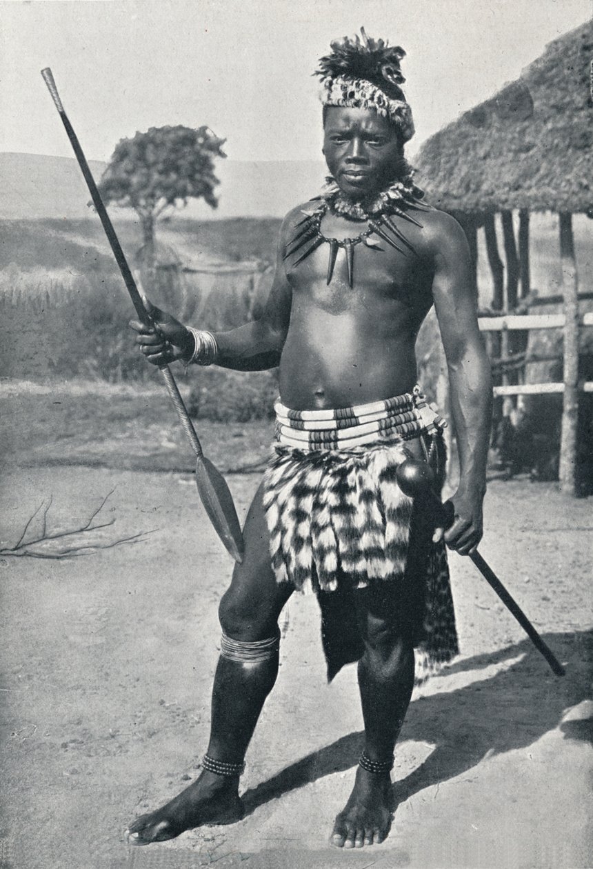 En zuluhövding, 1902 av Unbekannt