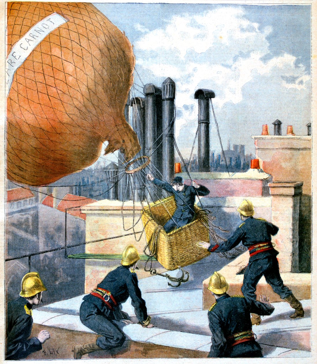 En ballong på ett tak, 1894 av Unbekannt
