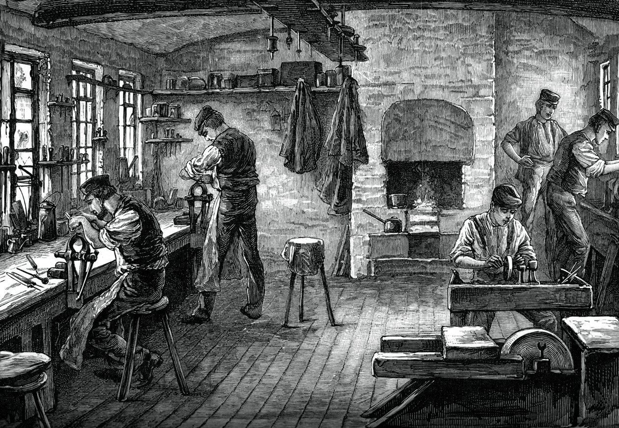 En bestickaffär, c1880 av Unbekannt