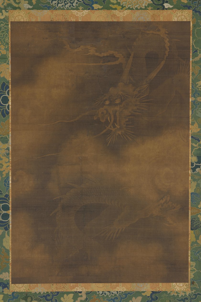 En drake och moln, Mingdynastin, 1368-1644. av Unbekannt