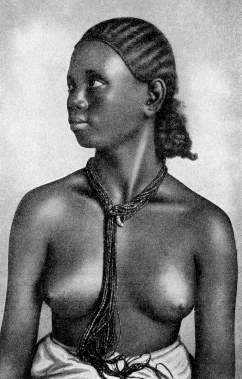 En flicka av Tigrefolket, Afrika, 1922 av Unbekannt