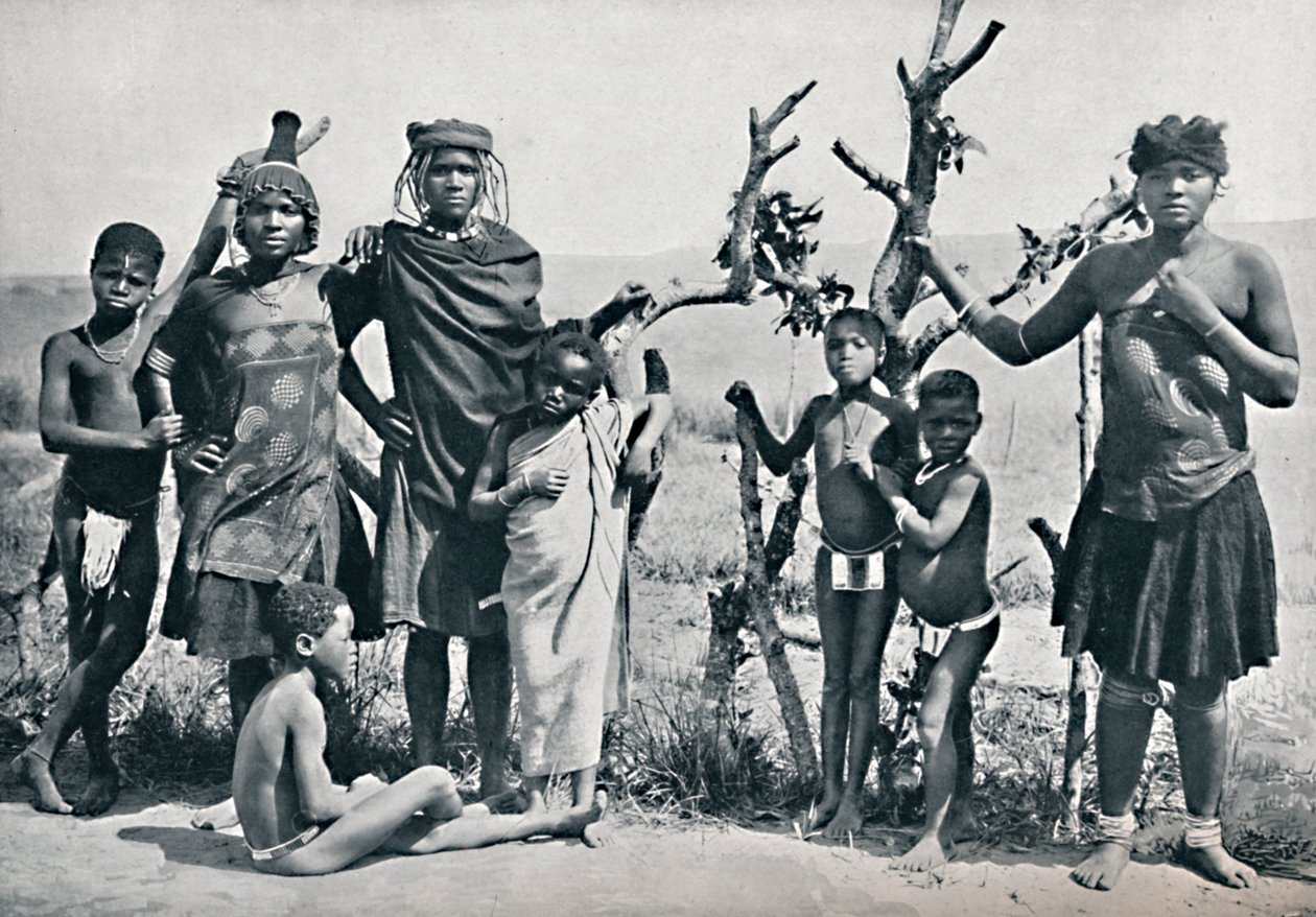 En grupp zuluer, 1912 av Unbekannt