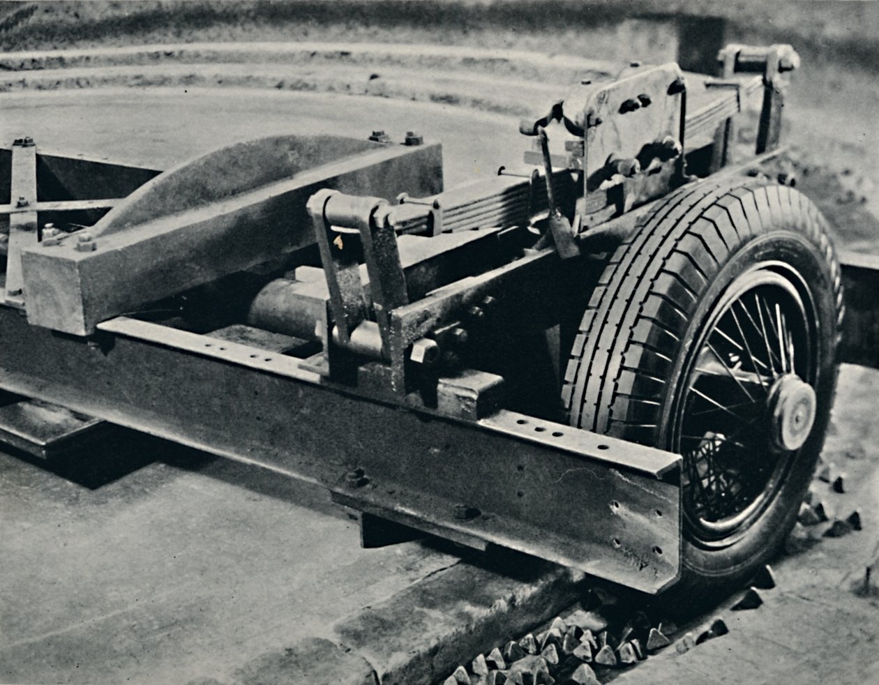 Ett roadsterdäck under test, 1937 av Unbekannt