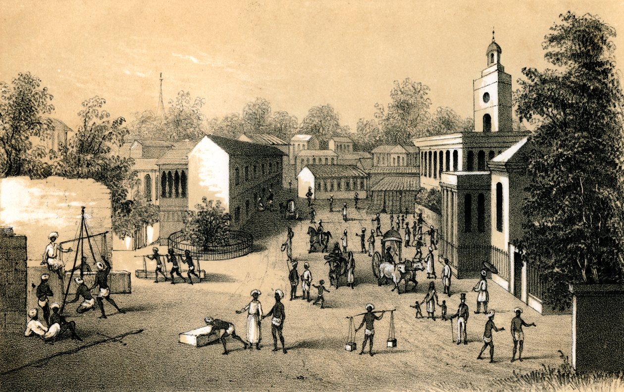 En gata i Bombay, 1847 av Unbekannt