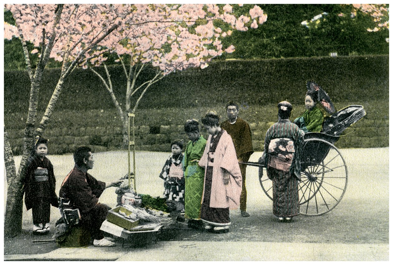 En gatuhandlare, Japan, 1904 av Unbekannt