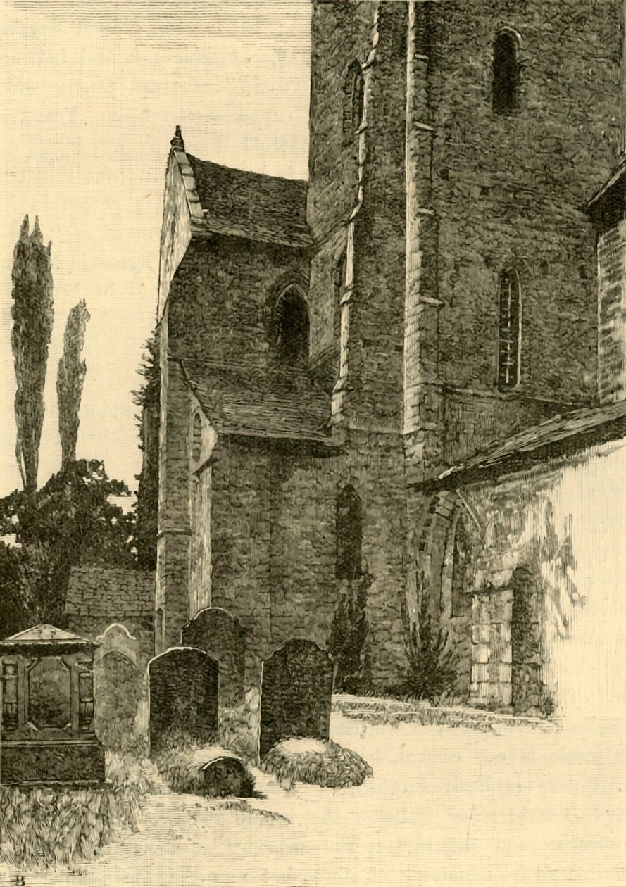 Abbey Dore Church - Exteriör, 1898. av Unbekannt