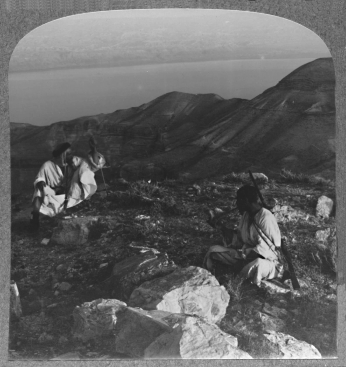 Över Döda havet från Machaerus, c1900 av Unbekannt