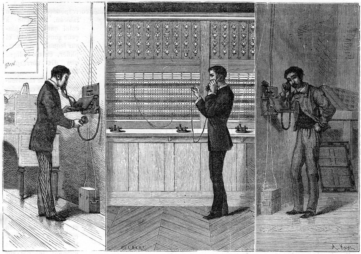 Ader telefonsystem, 1881 av Unbekannt