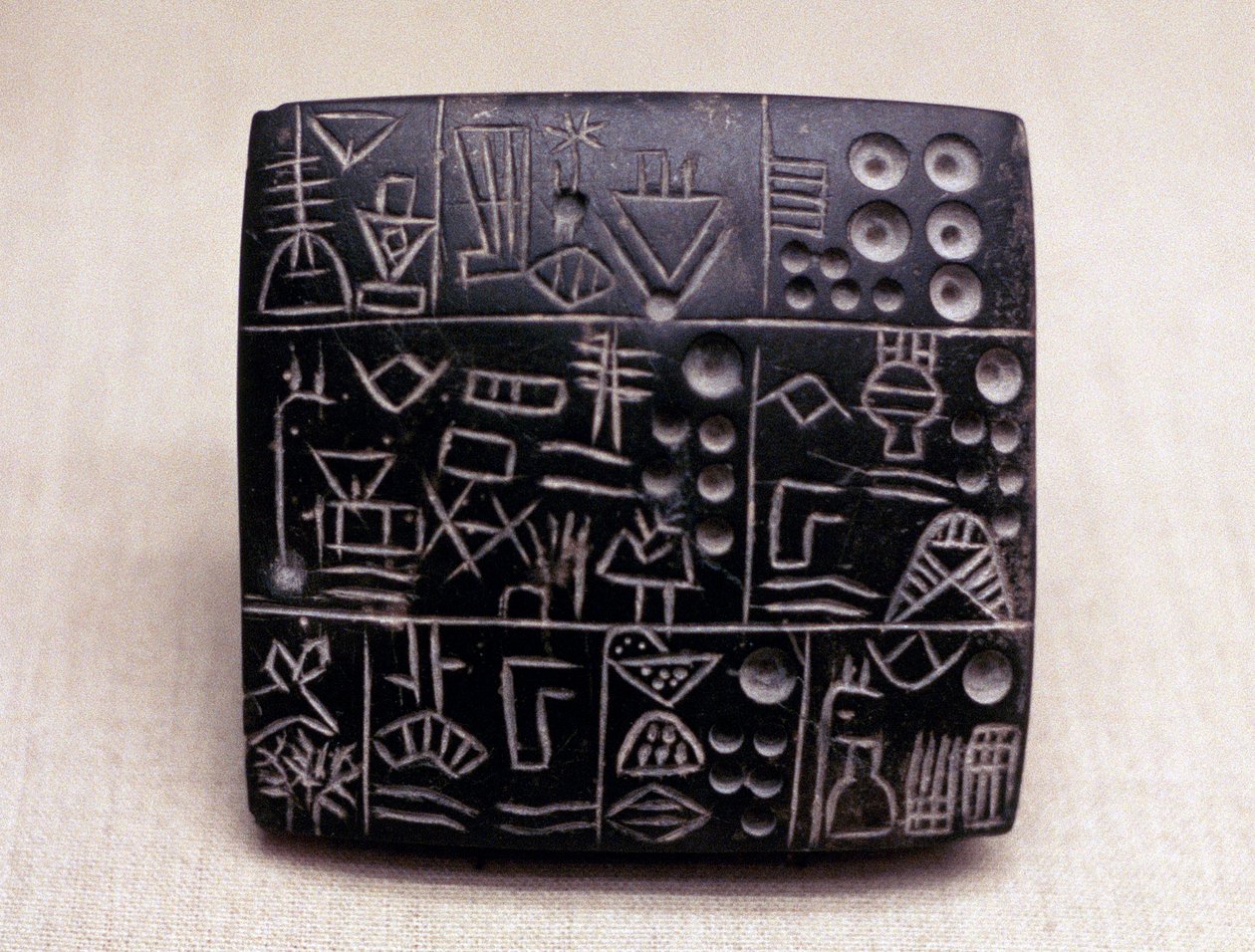 Administrativ lertavla, Mesopotamien Sumerian, 3100-2900 f.Kr. av Unbekannt