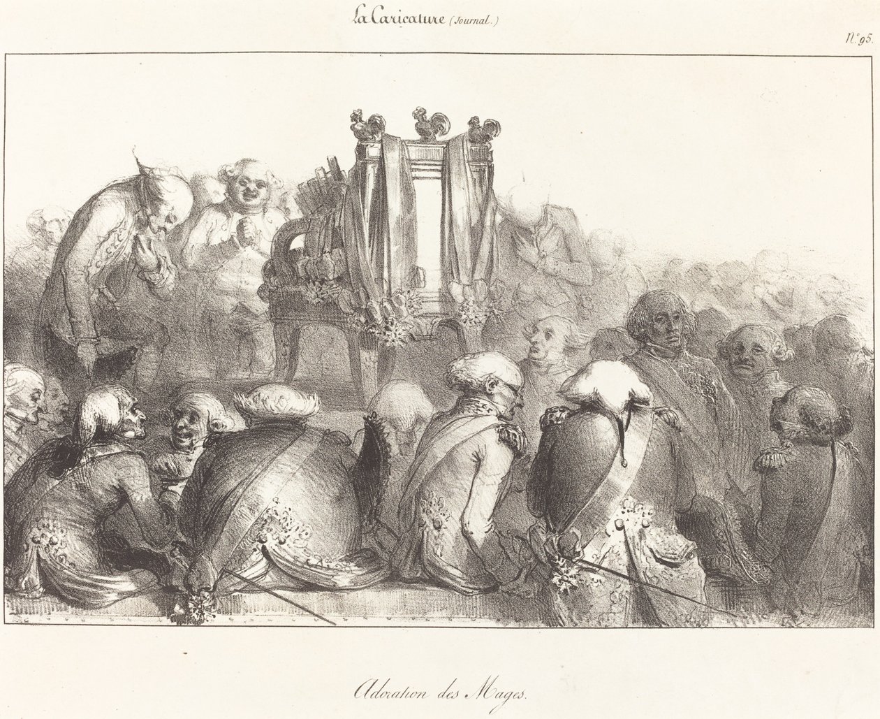 Tillbedjan av Magi, 1831. av Unbekannt