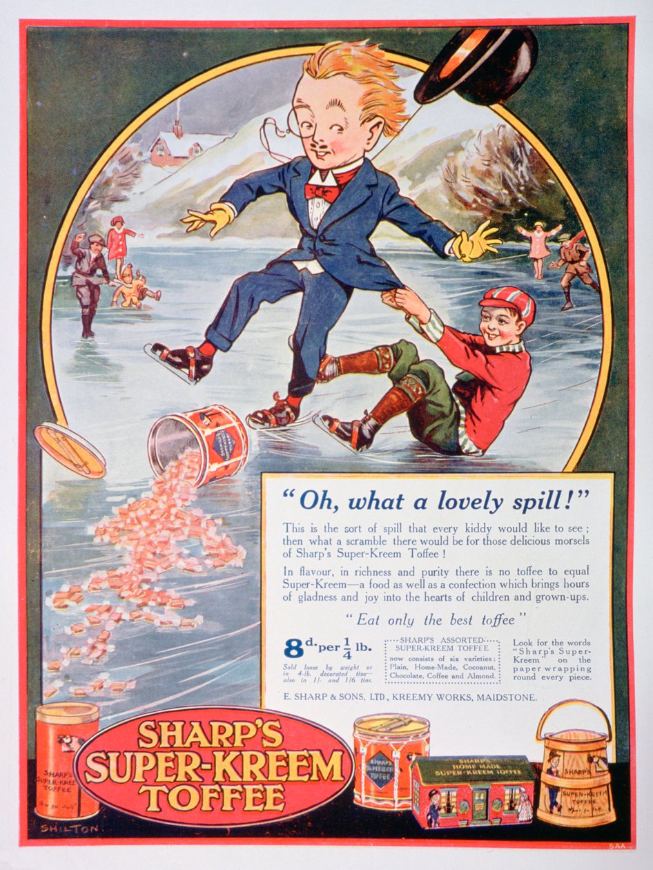Annons för Sharps Super-Kreem Toffee, 1923 av Unbekannt