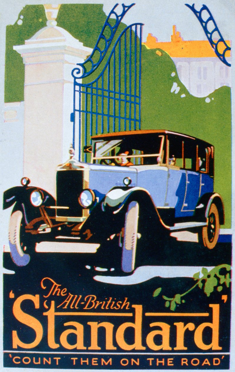 Annons för standardbilar, 1920-tal av Unbekannt