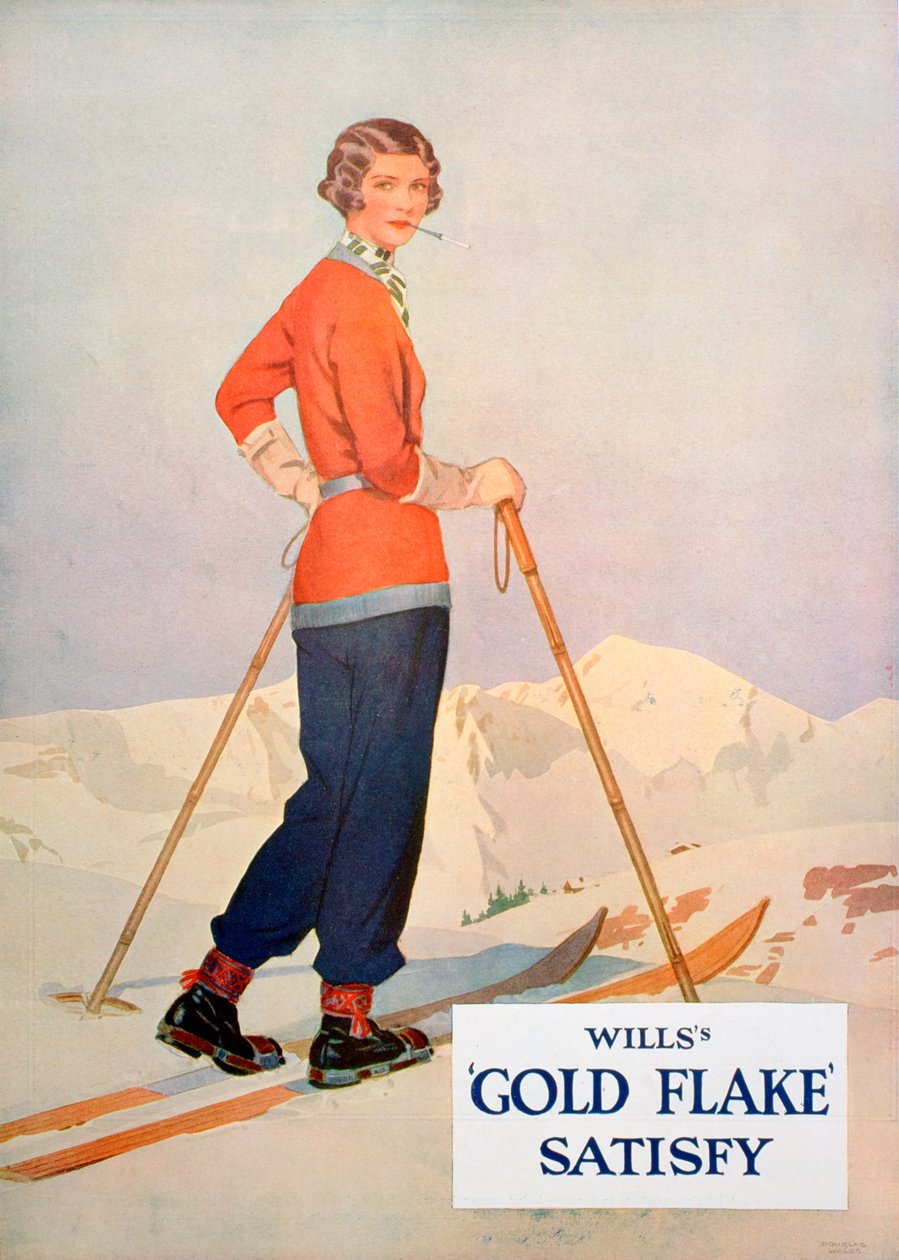 Annons för Wills Gold Flake-cigaretter, 1930 av Unbekannt