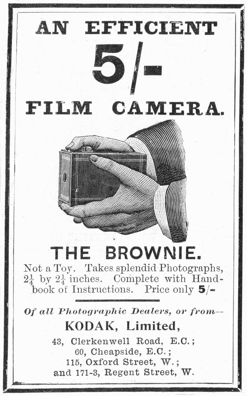 Annons för Kodak Brownie box-kameror, 1900 av Unbekannt