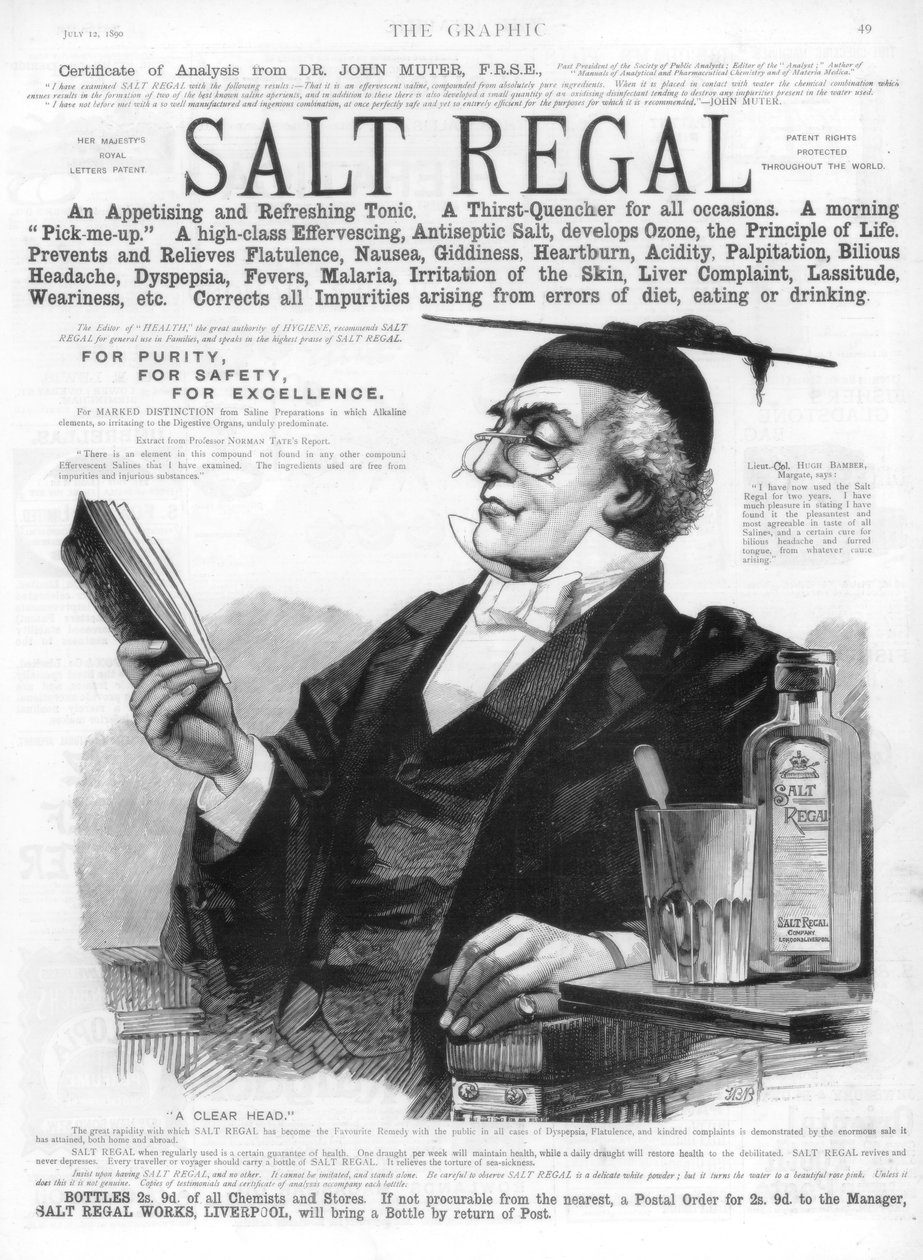Annons för Salt Regal tonic, 1890 av Unbekannt