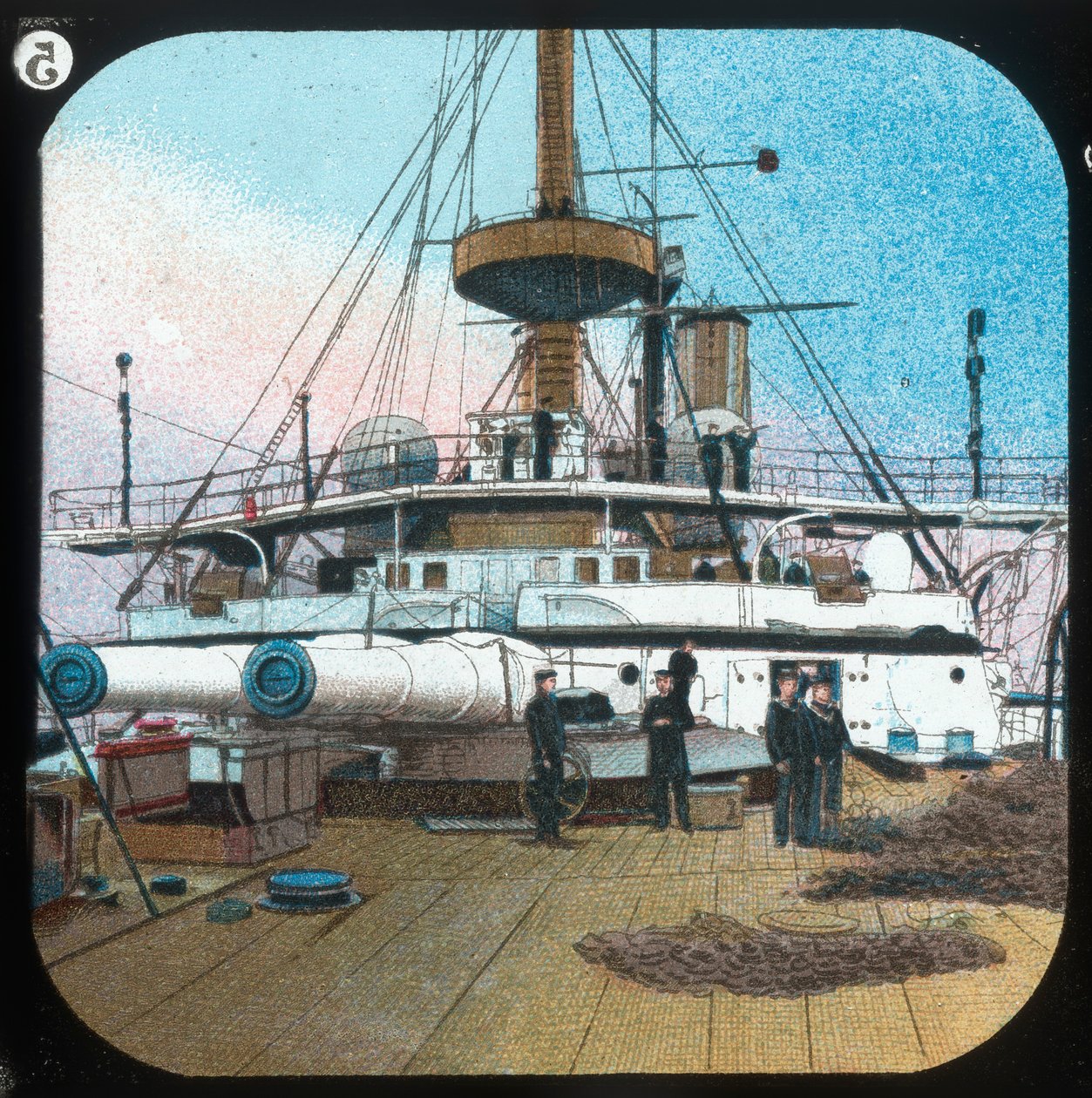 Efter Barbette -- H.M.S. Revenger, c1900. av Unbekannt