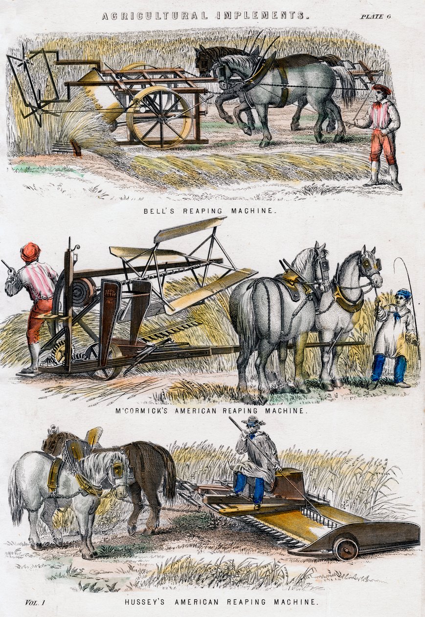 Jordbruksredskap, 1800-talet av Unbekannt