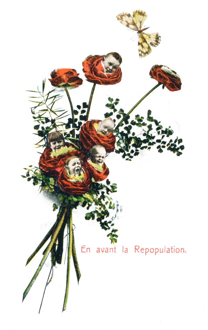 Ahead Repopulation, franskt vykort, c1900 av Unbekannt