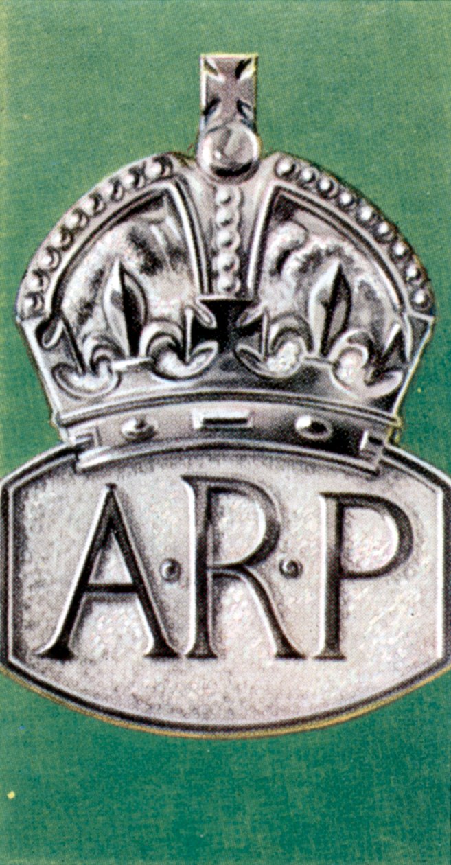 Air Raid Precautions, cigarettkort, brittiskt, 1938 av Unbekannt