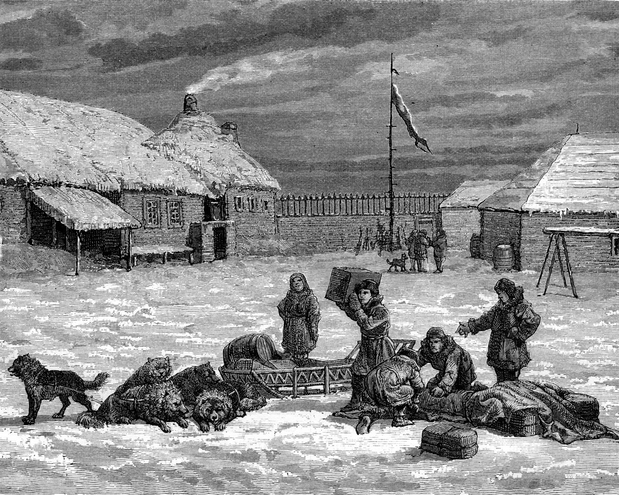 Alaskan scen, USA, 1800-talet av Unbekannt