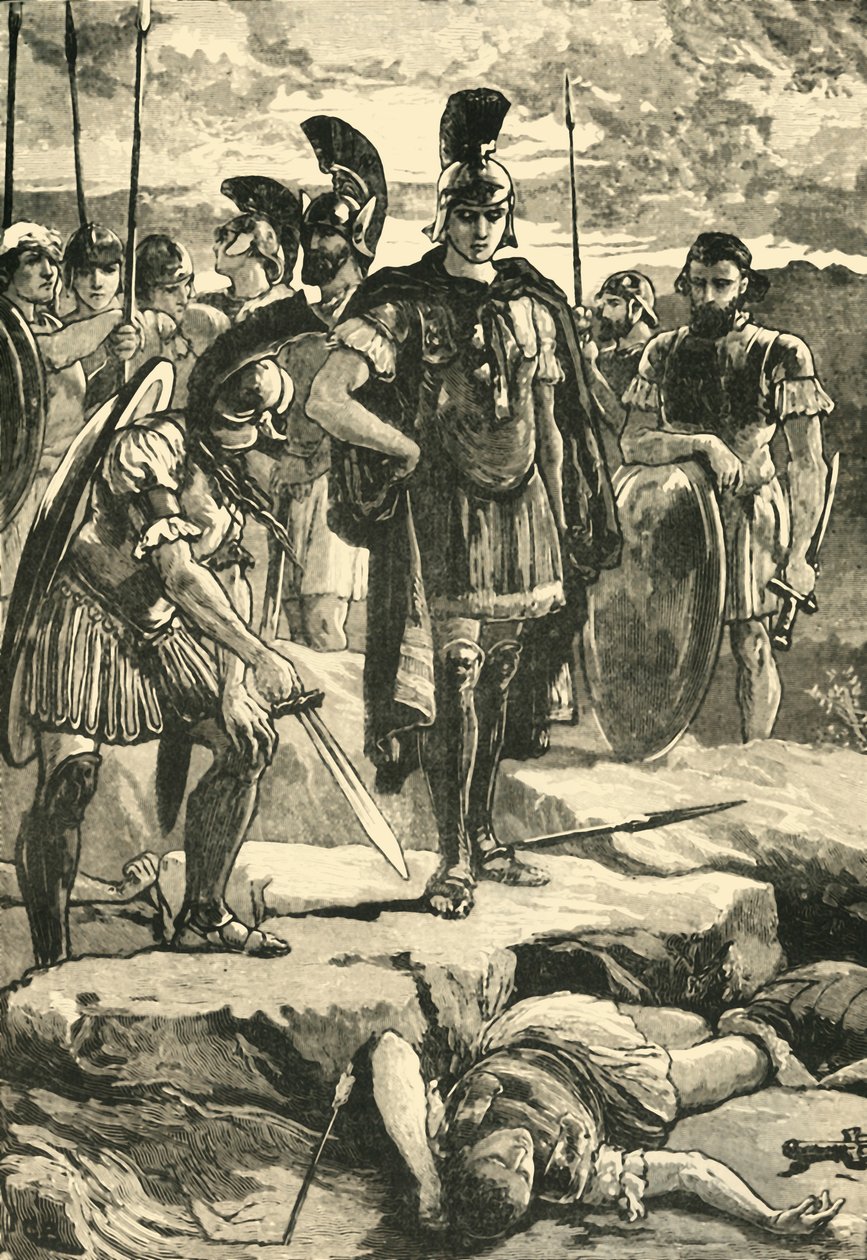 Alexander och Darius kropp, 1890. av Unbekannt