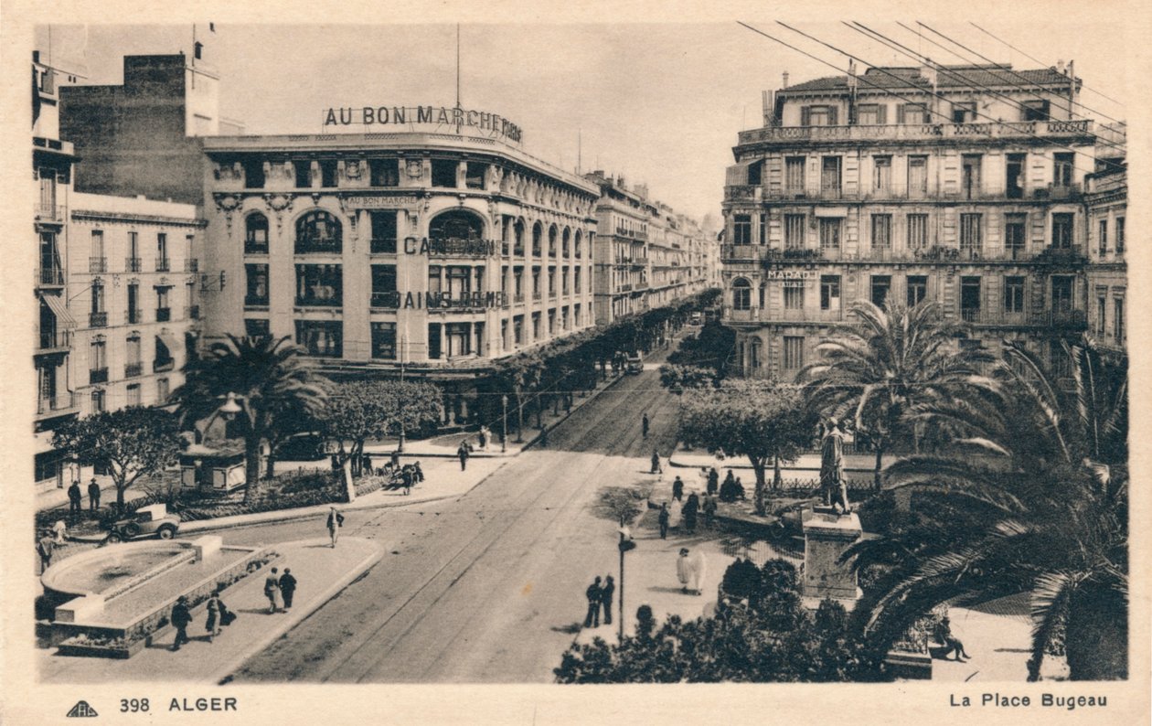 Alger - Place Bugeau, c1930 av Unbekannt