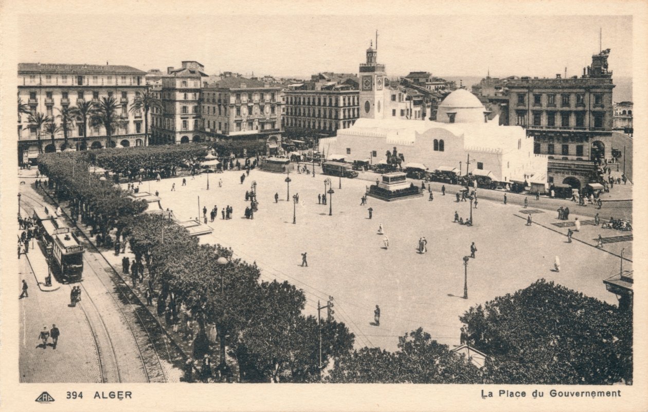 Alger - Regeringstorget, c1900 av Unbekannt