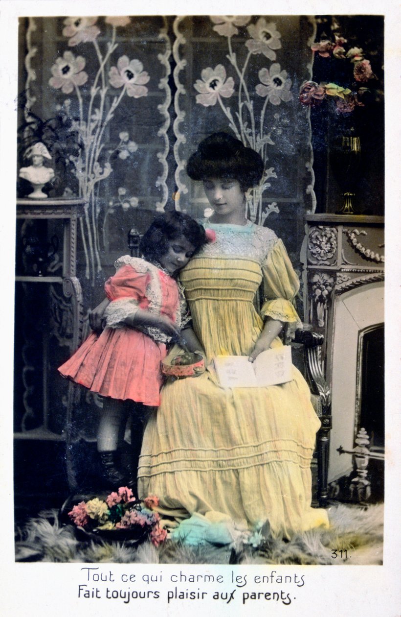 Allt som charmar barnen.., Franskt vykort, c1900 av Unbekannt