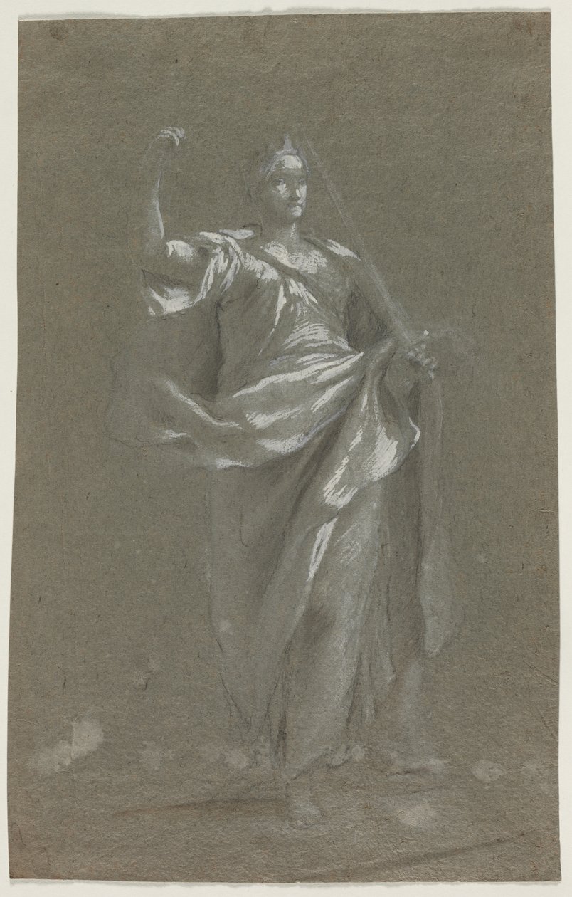 Allegorisk figur recto and verso, 1800-tal. av Unbekannt