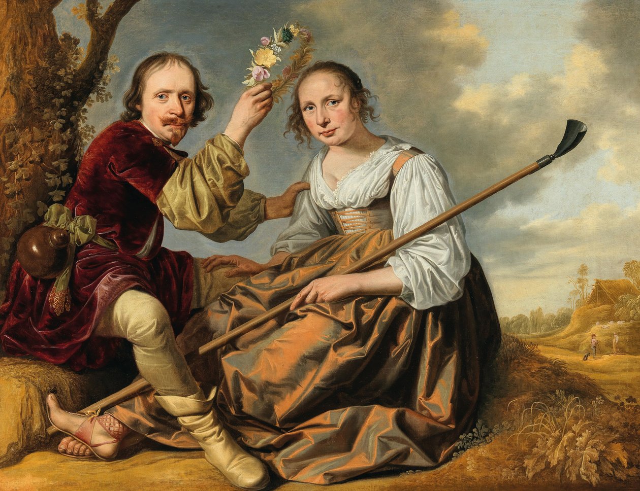 Amaryllis och Mirtillo, 1640-talet. av Unbekannt