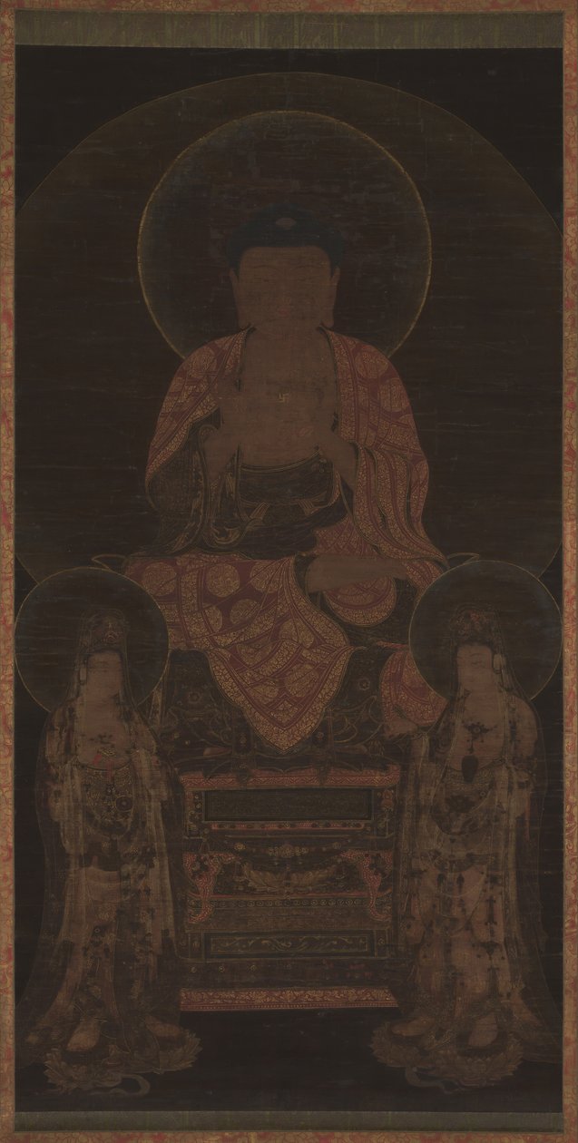Amitabha-triaden, ca. 1200-talet. av Unbekannt
