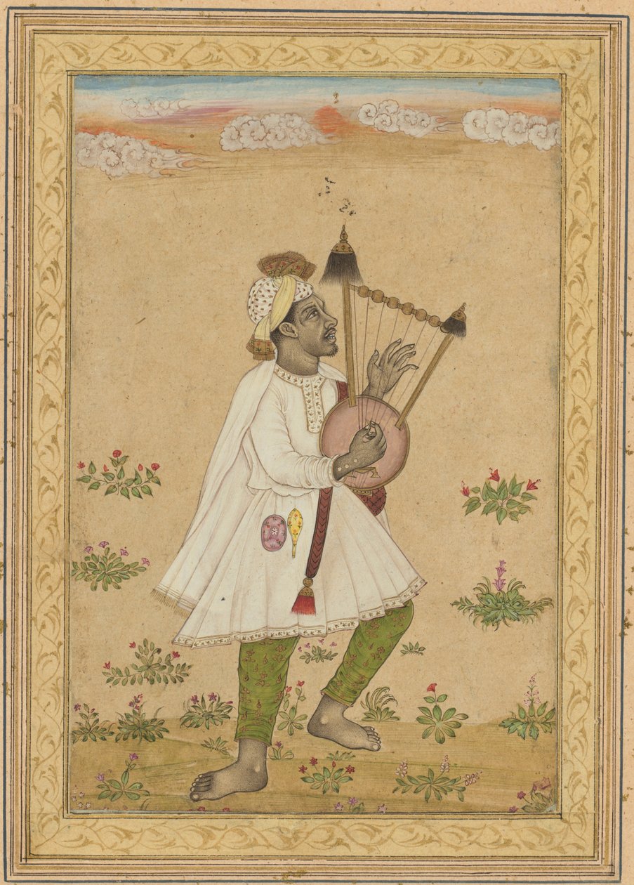 En afrikansk lirspelare, ca. 1640-1660. av Unbekannt