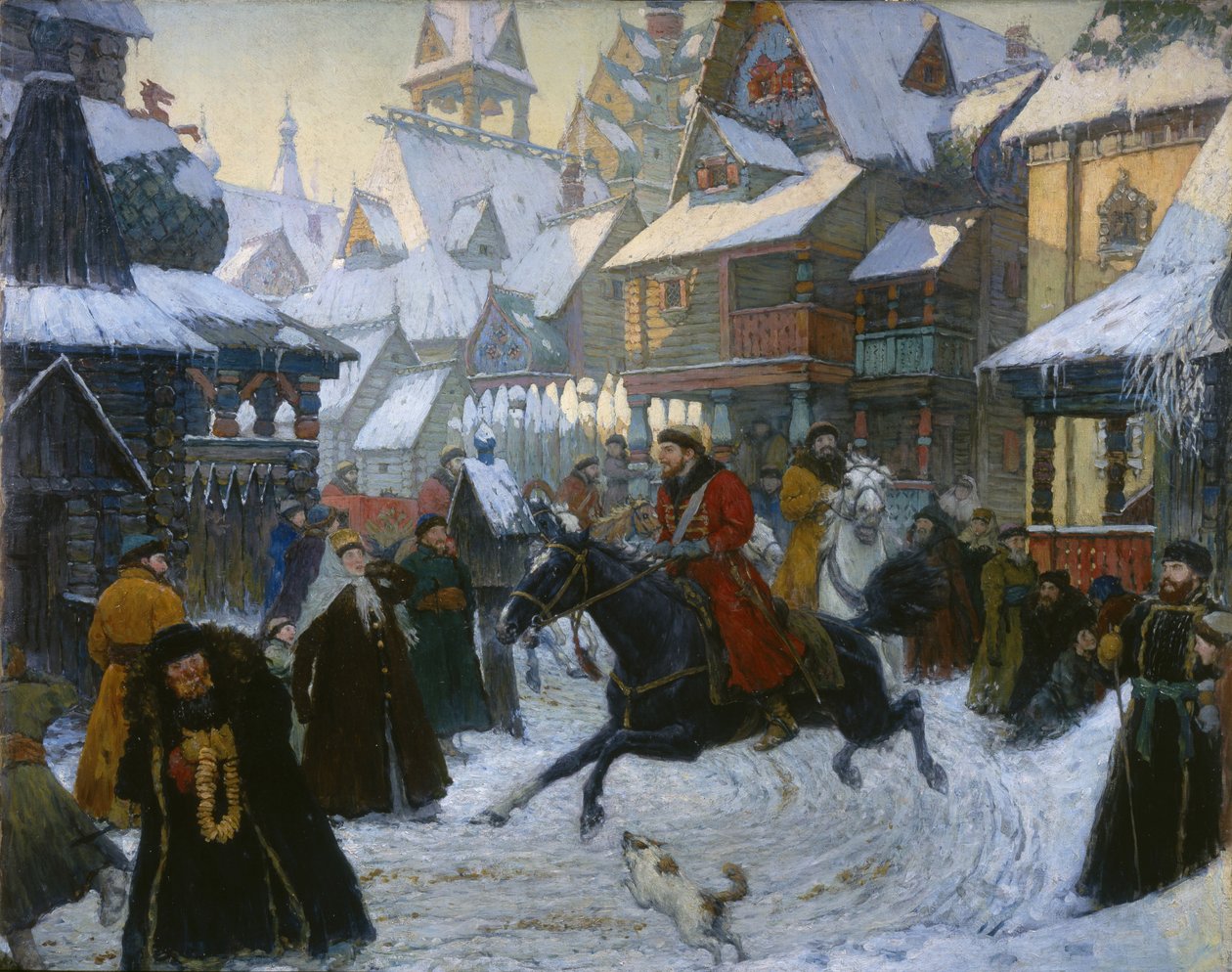 En gammal rysk stad. Ryttarna, 1910-talet av Unbekannt