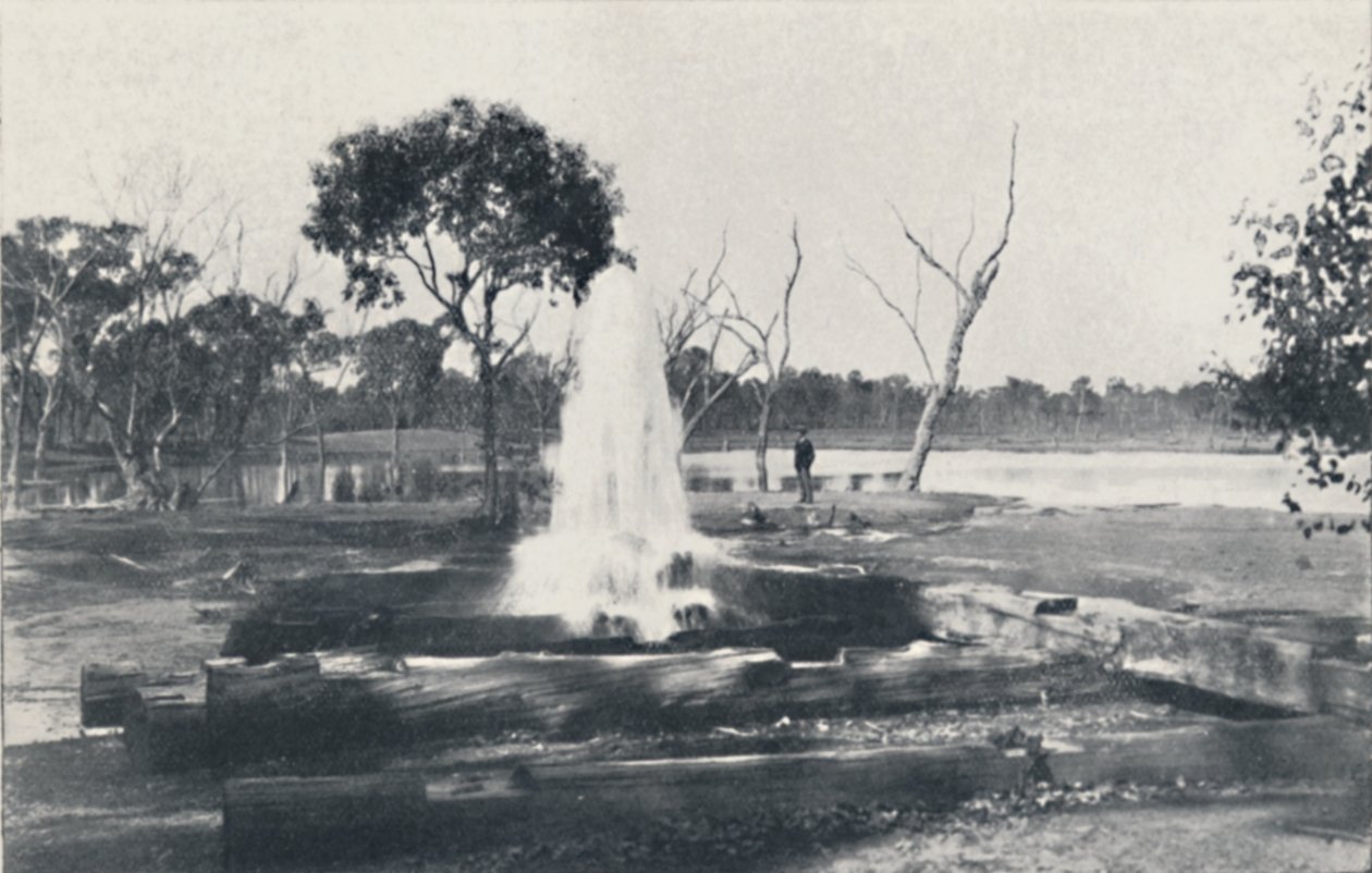 En artesisk brunn, 1923. av Unbekannt