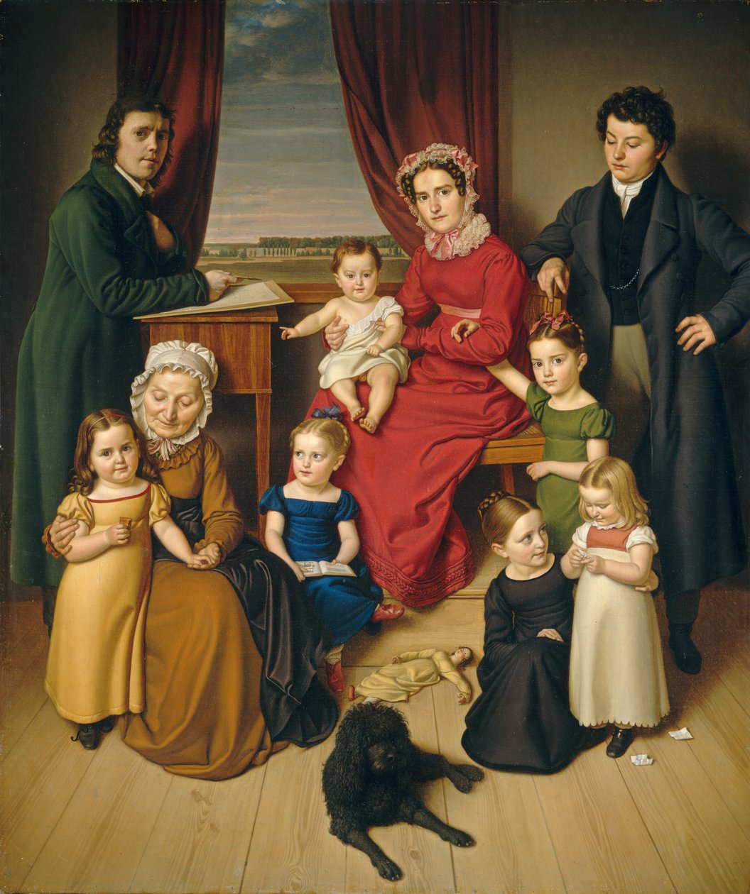 En konstnär och hans familj, ca. 1830. av Unbekannt