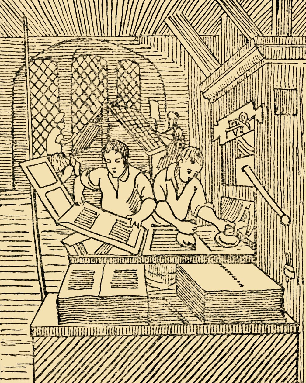 An Early Printers Office, c1930. av Unbekannt