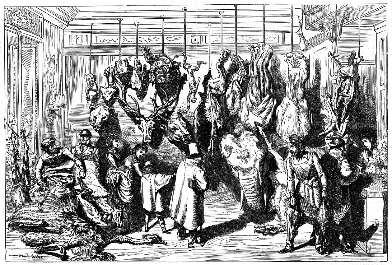 En engelsk slaktare, Boulevard Haussmann, Paris, 1871 av Unbekannt